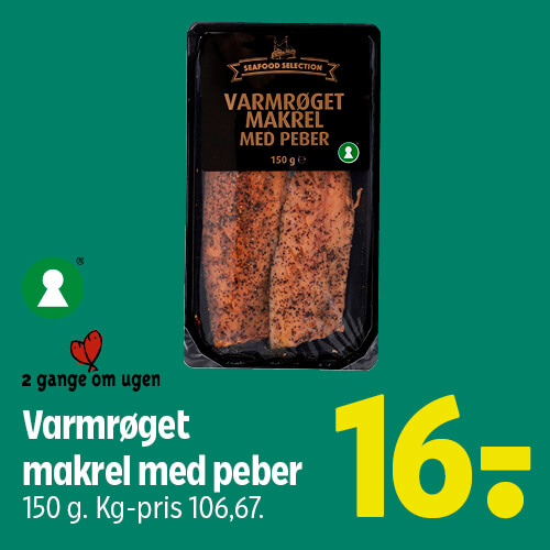 Varmrøget makrel med peber